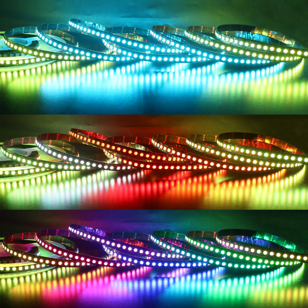SK6812 4 In 1 DC12V Digital Individually Addressable RGBW Pixel LED Color Changing Strip Lights Full Color